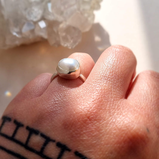 Freshwater Pearl ring- UK size K (US 5 1/8)