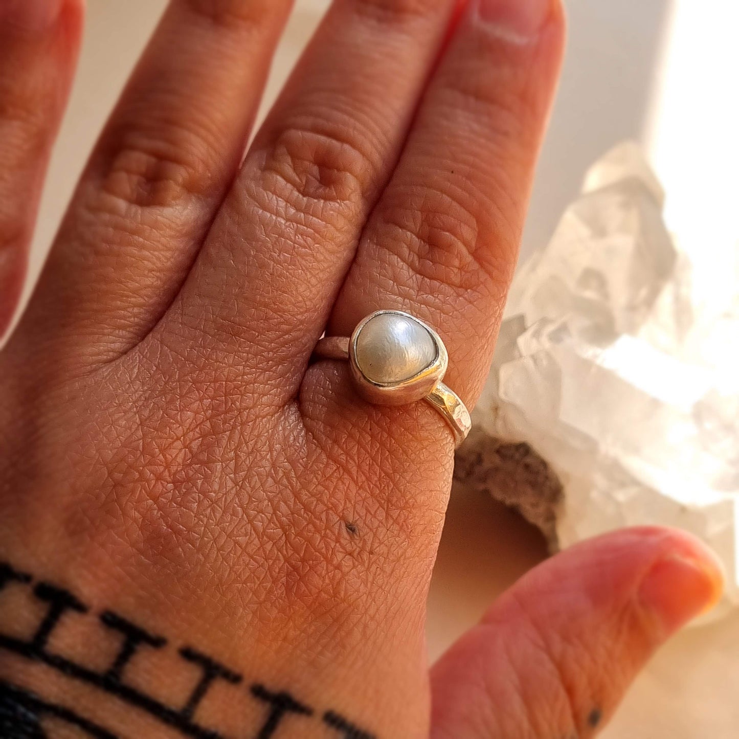 Freshwater pearl ring - UK size P (US 7 1/2)