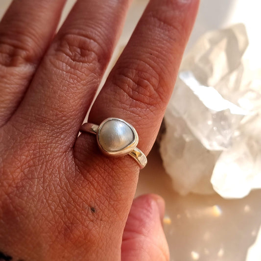 Freshwater pearl ring - UK size P (US 7 1/2)