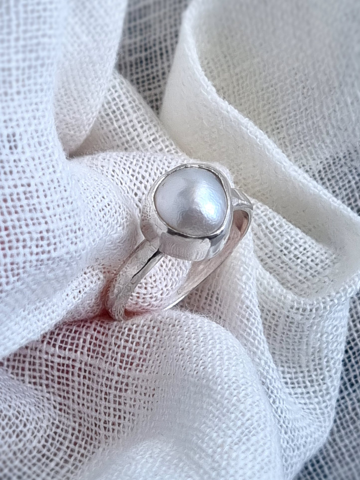 Freshwater pearl ring - UK size P (US 7 1/2)