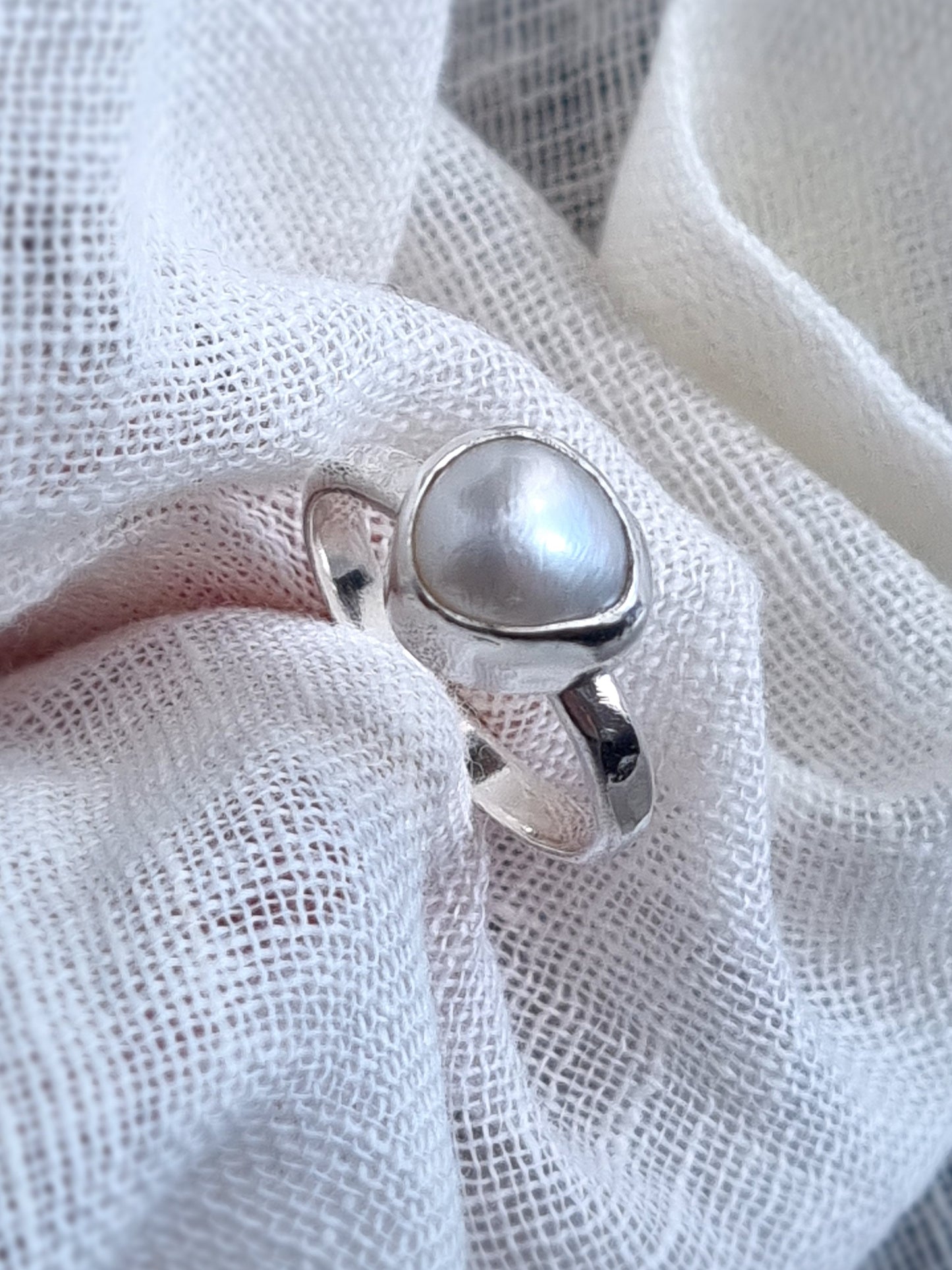 Freshwater pearl ring - UK size P (US 7 1/2)