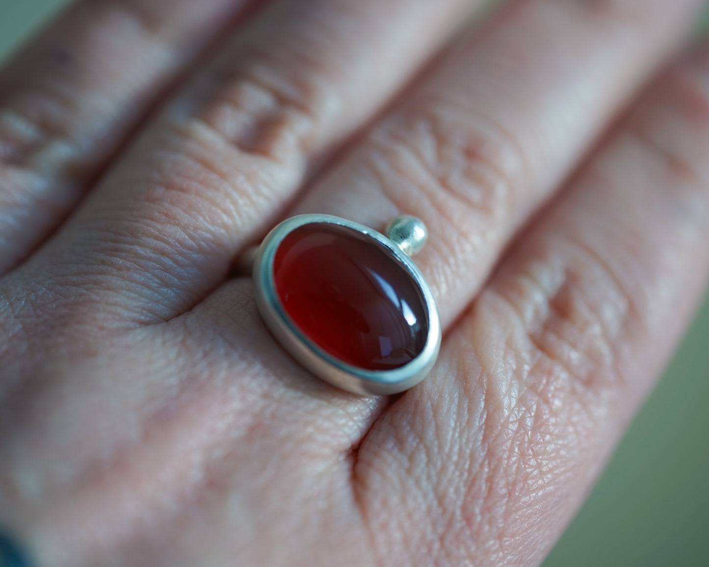 Carnelian Mystic Ring - UK size N (US 6 1/2)